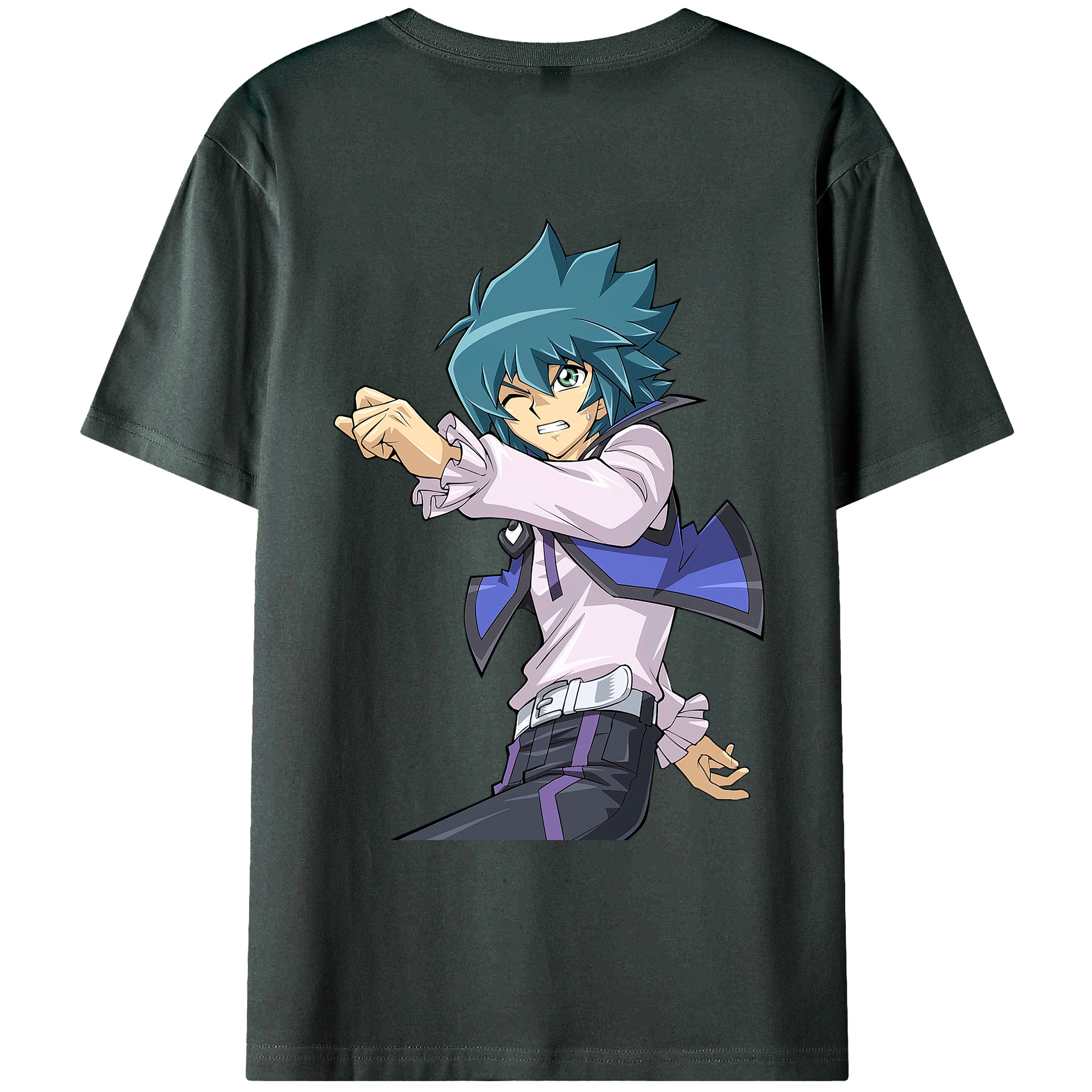 （画像用） 遊☆戯☆王 Yu-Gi-Oh! 綿100％ メンズ半袖Tシャツ（バックプリント） 通気性